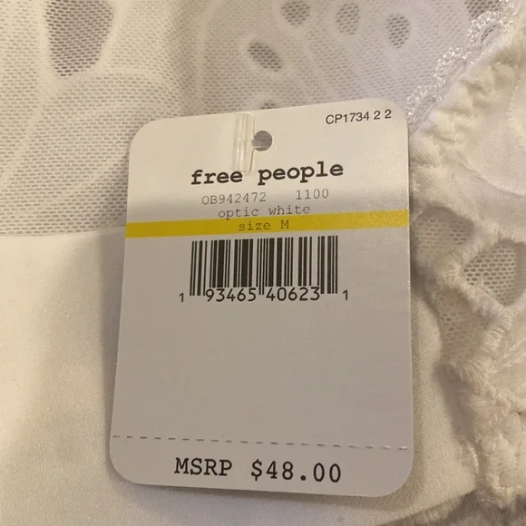 Set of 2 free people white cutout camisoles M - Picture 5 of 7